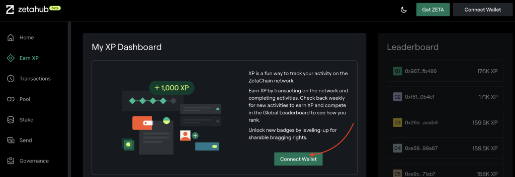 Zetachain connect wallet