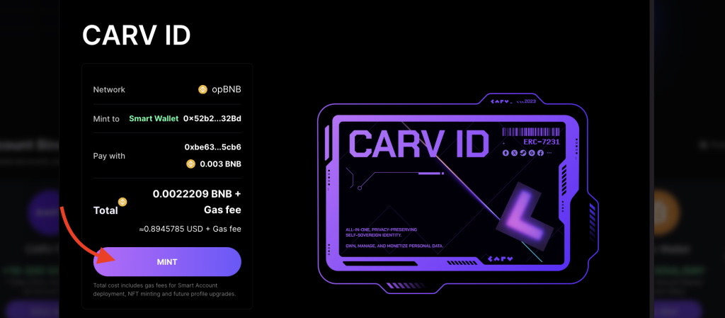 Carv Protocol: mint Carv ID