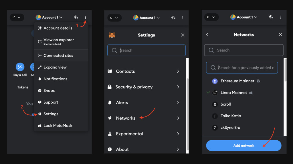 dropjet lava network step by step add network to metamask