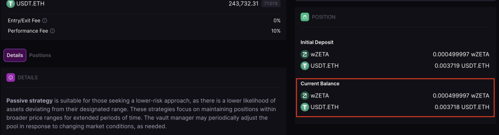 Range protocol liquidity added