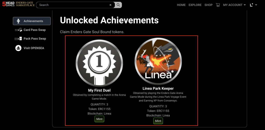 endersgate unlocked achievements