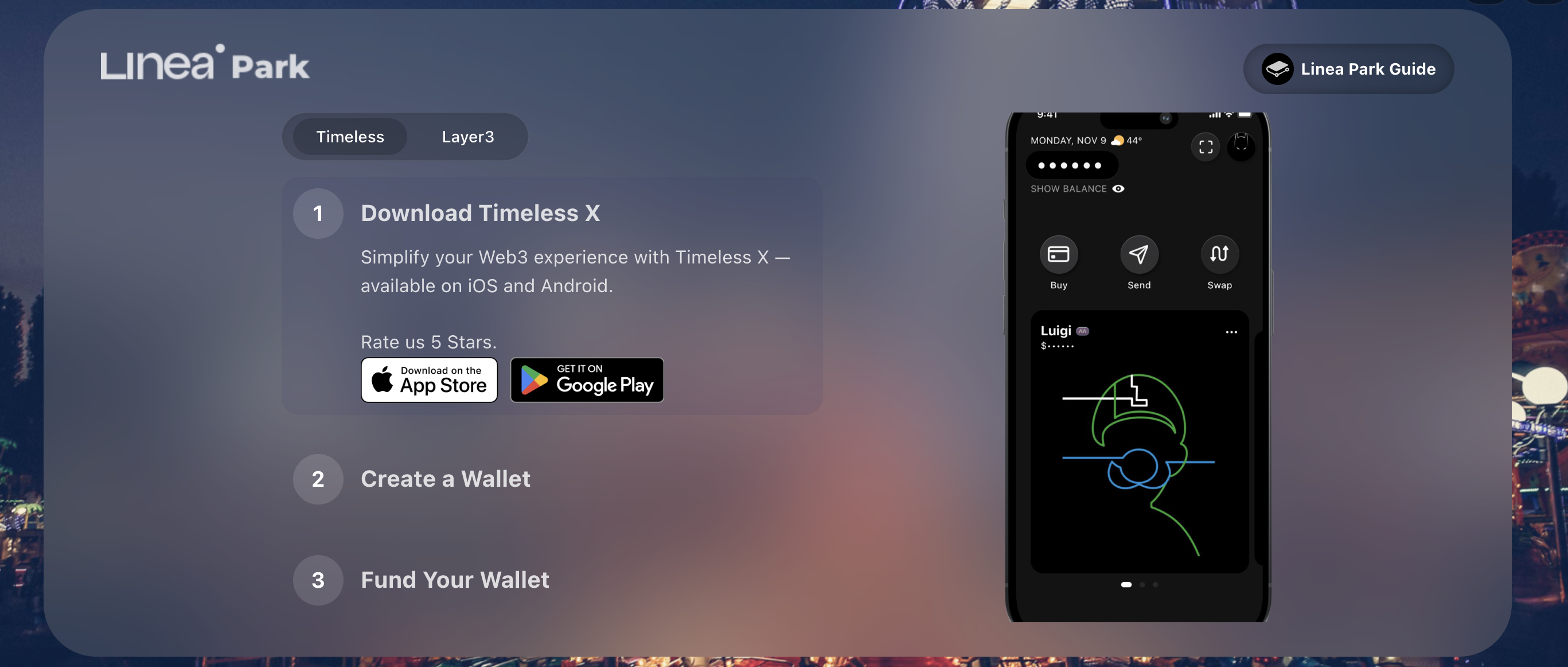 timelesswallet guide