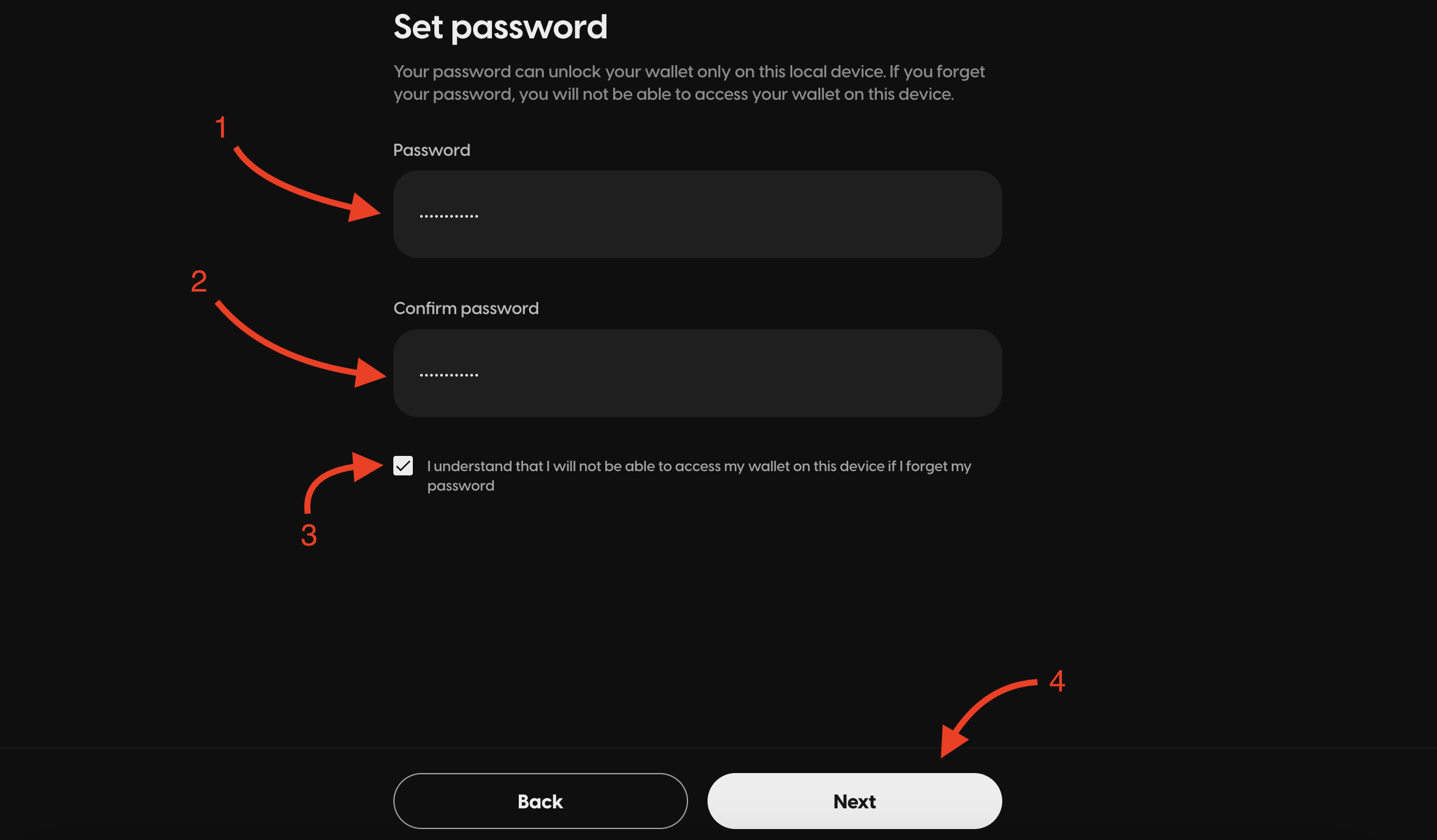 initial wallet fill sign up form