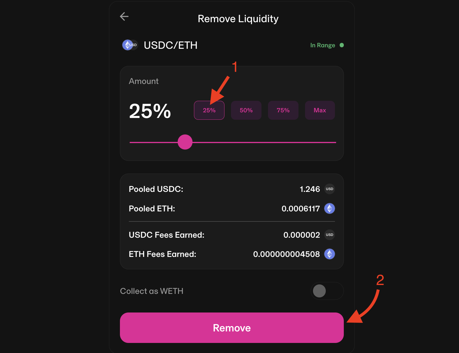 taiko hekla remove liquidity