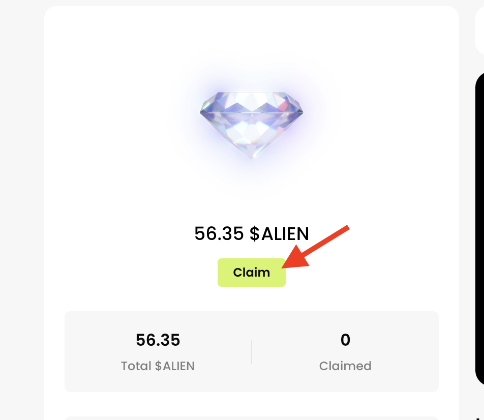 alienx claim tokens