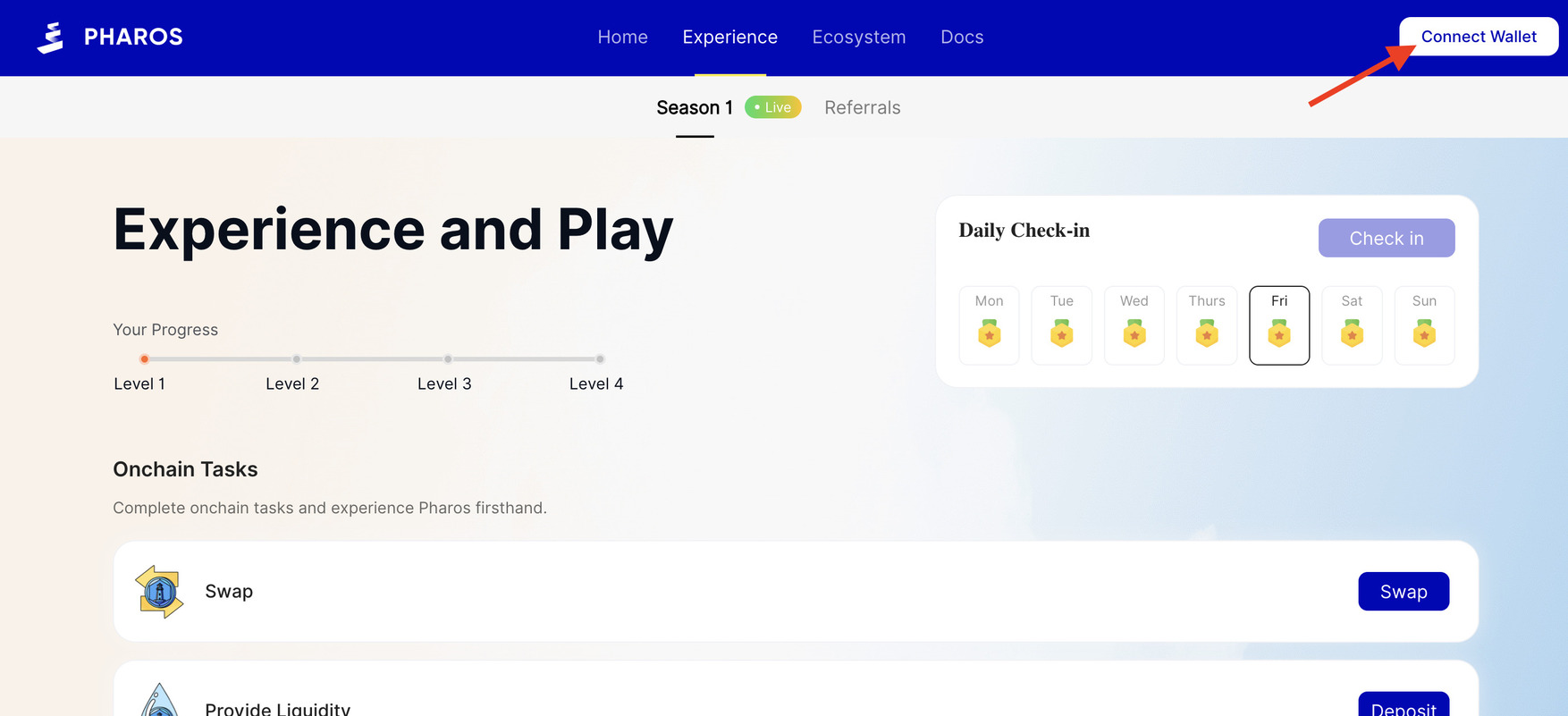 Connect wallet to Pharos Network