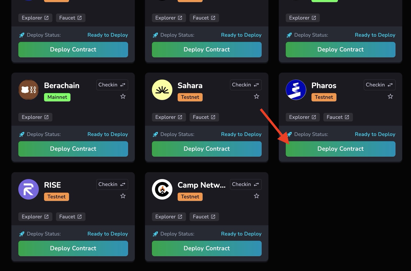Dropjet Deploy Smart contract in Pharos testnet network